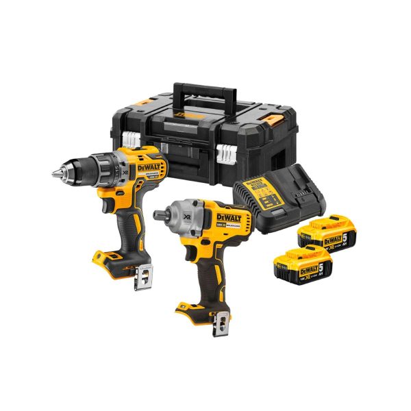 Комплект акумулаторни винтоверти Dewalt DCK2077P2T, 18V, DCD791, DCF894