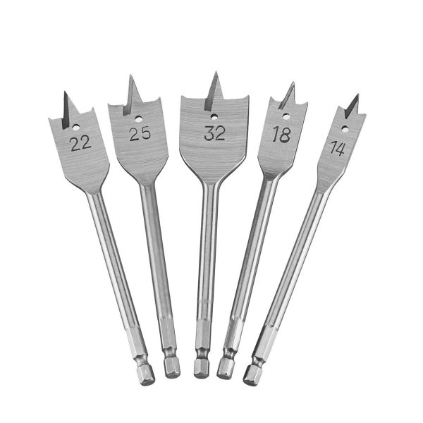 Комплект плоски свредла за дърво Dewalt DT4798-QZ, 5 бр, 1/4"