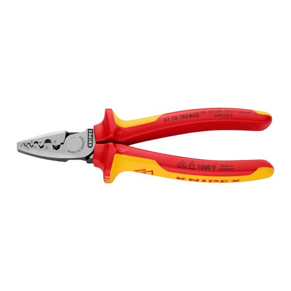 Кримпващи клещи Knipex 97 78 180, 180 мм, VDE