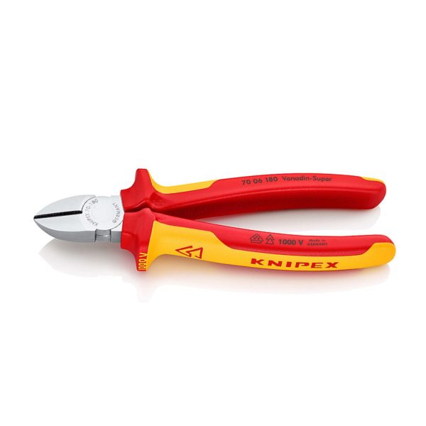 Странични клещи резачки с изолация Knipex 70 06 180, 180 мм, VDE