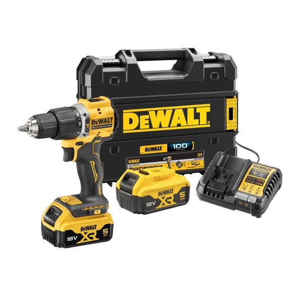 Акумулаторен ударен винтоверт DeWalt DCD100YP2T, 18V, 48Nm
