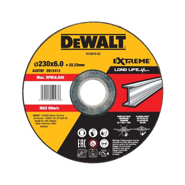 Диск за рязане на метал DEWALT DT43919-QZ, 230 мм