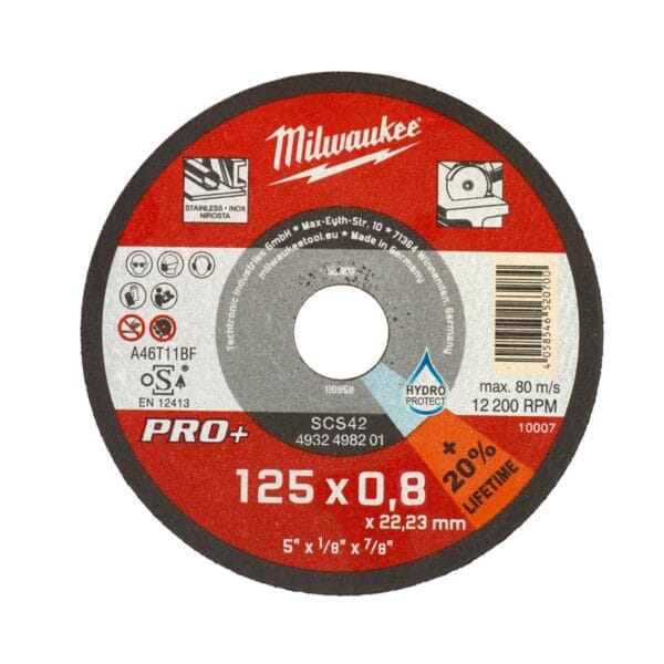 Диск за метал Milwaukee 4932498201, 125 х 0.8 мм