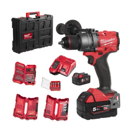 Комплект акумулаторен ударен винтоверт Milwaukee M18 FPD3100P-502P, 18 V, 158 Nm