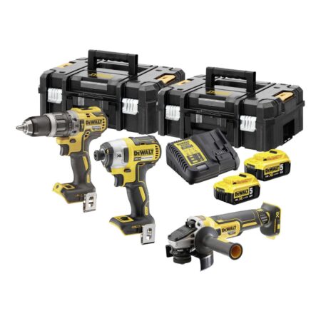 Комплект акумулаторни машини DeWALT DCK384P2T, 18 V, DCD796, DCF887, DCG405
