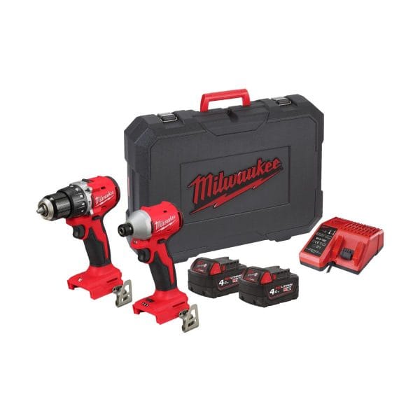 Комплект винтоверт и гайковерт Milwaukee M18 BLCPP2A-402C, M18 BLIDR, M18 BLPDRC