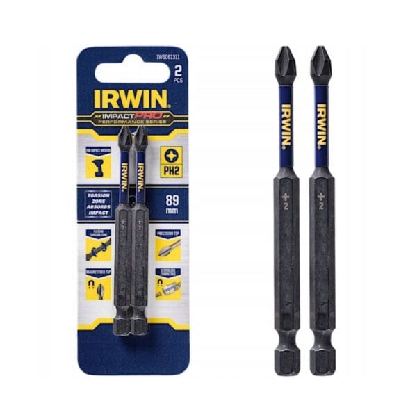 Ударни накрайници Irwin IW6061311, PH2, 89 мм, 2 бр