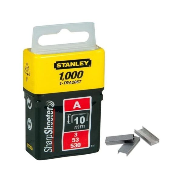 Скоби за такер Stanley 1-TRA206T, тип А, 10 мм, 1000 бр