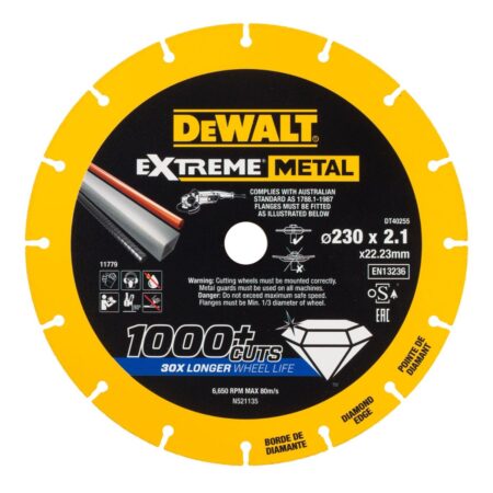 Диамантен диск за метал DeWALT DT40255, 230х1.5х22.23мм