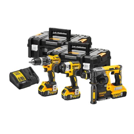 Комплект акумулаторни машини DeWALT DCK368P3T, 18 V, DCD796, DCF887, DCH273