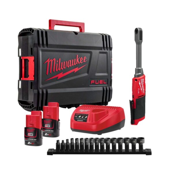 Акумулаторна преходна тресчотка Milwaukee M12 FPTR-202X, 12 V, 3/8", 1/4", 4933499411