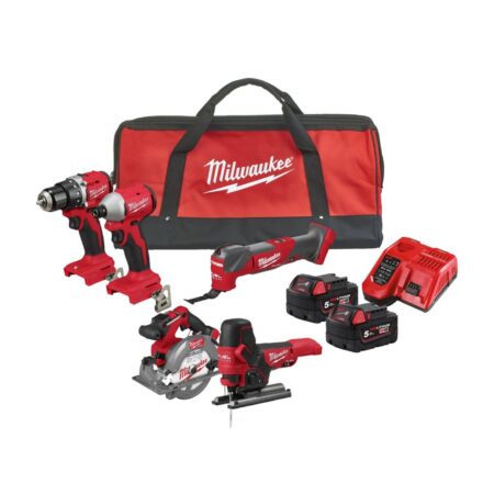 Комплект акумулаторни машини Milwaukee M18 BLCPP5A-502B, 18 V, 4933492838