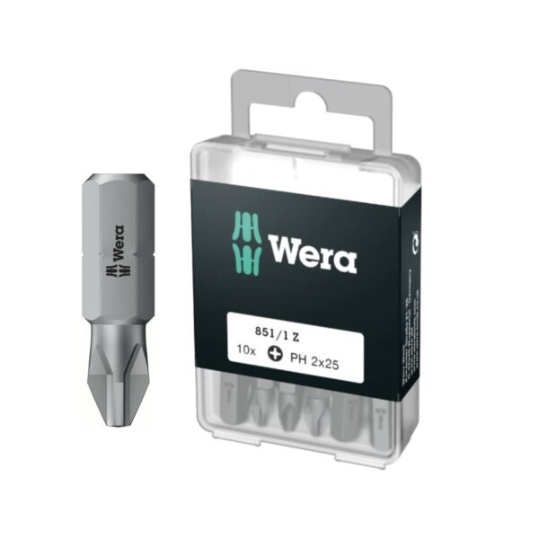 Комплект битове Wera 05072400001, PH1, 10 бр, 25 мм