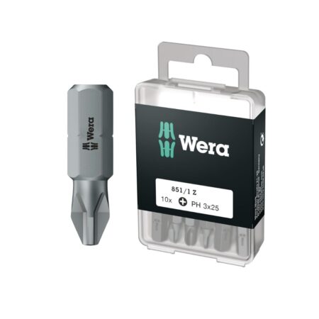 Комплект битове Wera 05072402001, PH3, 10 бр, 25 мм