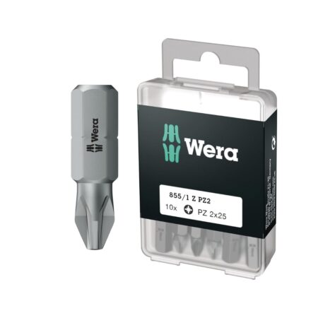 Комплект битове Wera 05072403001, PZ1, 10 бр, 25 мм