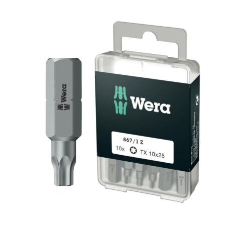 Комплект битове Wera 05072406001, TX10, 10 бр, 25 мм