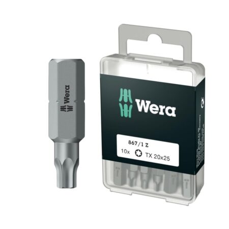 Комплект битове Wera 05072408001, TX20, 10 бр, 25 мм