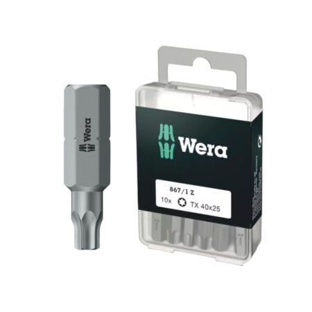 Комплект битове Wera 05072412001, TX40, 10 бр, 25 мм