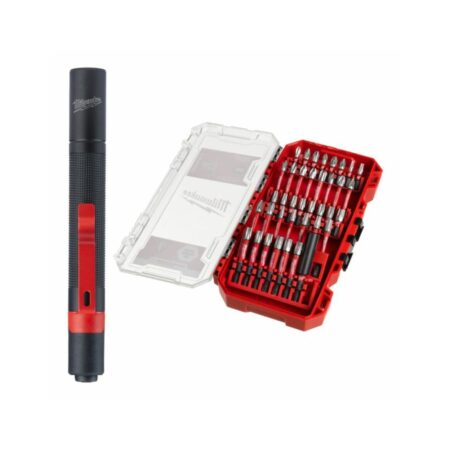 Комплект ударни битове с фенер Milwaukee 4932498608, 40 части
