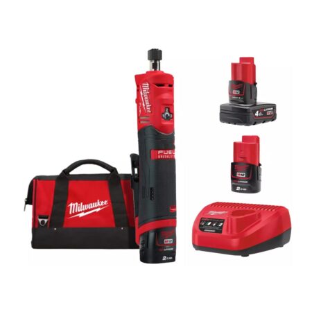 Акумулаторен прав шлайф Milwaukee M12 FDGS-422B, 12V, 6/8 мм, 4933471436
