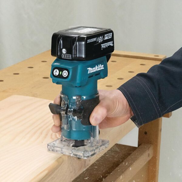 Акумулаторна челна фреза Makita DRT52Z, 18 V, 6 мм