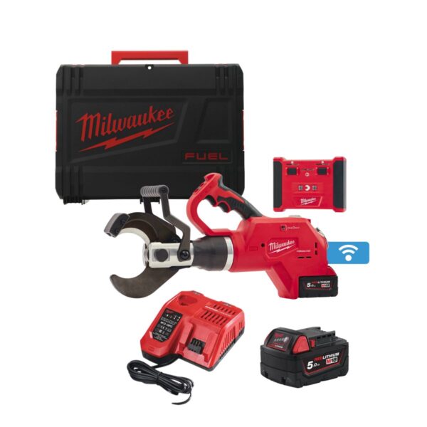 Хидравлична ножица за подземно рязане на кабели Milwaukee M18HCC75R-502C, 75 мм