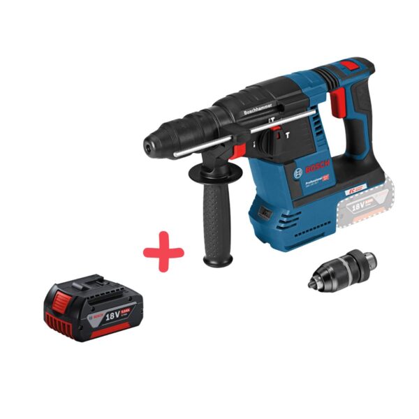 Акумулаторен перфоратор BOSCH GBH 18V-26F + ПОДАРЪК Батерия 5.0Ah