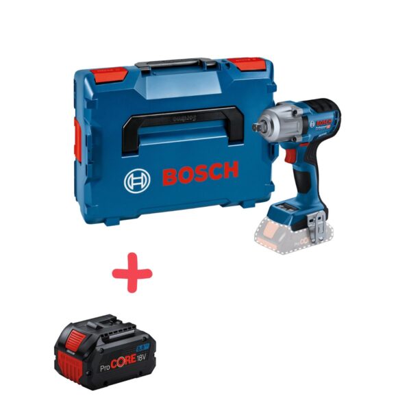 Акумулаторен ударен гайковерт Bosch GDS 18V-450 PC, 18 V, 450 Nm, 1/2", 06019K4101 + Батерия procore 8.0Ah