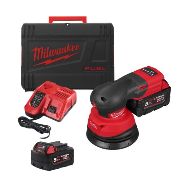 Акумулаторна орбитална полирмашина Milwaukee M18FROS125-502X, 125 мм, 4933498254