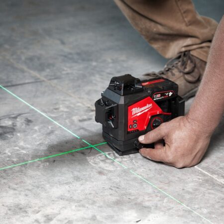 Комплект лазерен нивелир Milwaukee M123PLSKIT-401P, зелен, 360°, 4 Ah, 4933499379