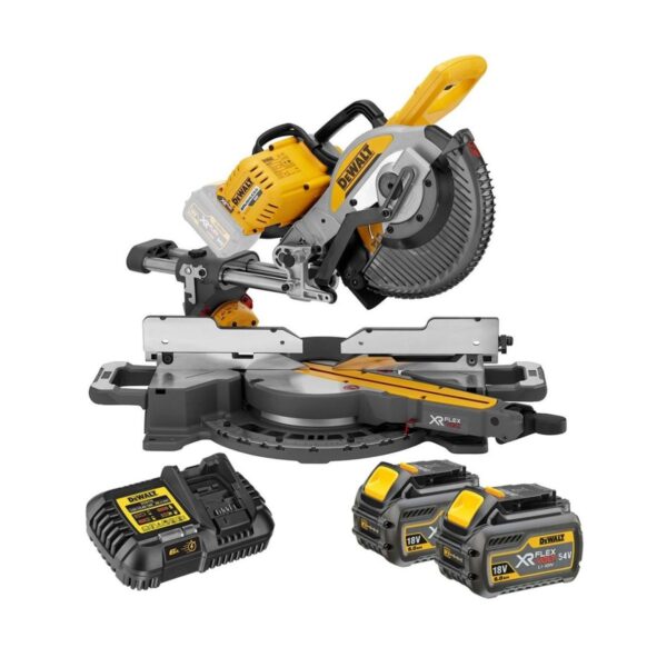 Акумулаторен настолен циркуляр с герунг DeWalt DCS727T2, 18/54V, 250мм