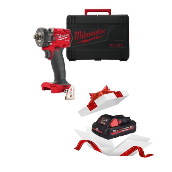 Акумулаторен гайковерт Milwaukee M18FIW2F12-0X, 18V, 339Nm + ПОДАРЪК Батерия 3.0 Ah