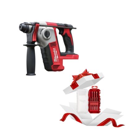Акумулаторен перфоратор Milwaukee M18BH-0, 1.2 J, SDS-PLUS + ПОДАРЪК Комплект свредла за бетон