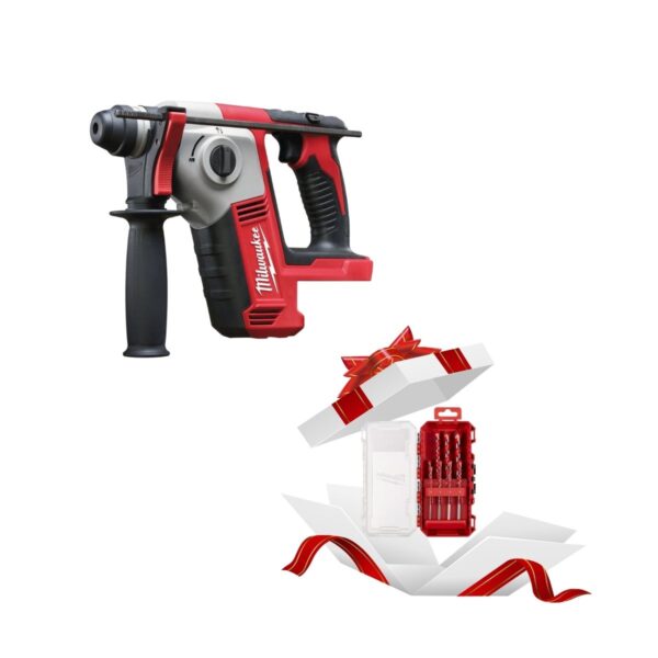 Акумулаторен перфоратор Milwaukee M18BH-0, 1.2 J, SDS-PLUS + ПОДАРЪК Комплект свредла за бетон