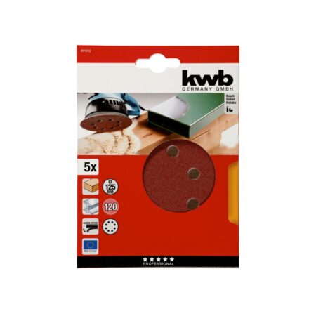 Шкурка за жираф Einhell 49491912, 125мм/P120, 5 бр