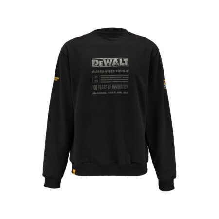 Суитшърт DEWALT DWC237-001, 100 Year Graphic Sweatshirt Black
