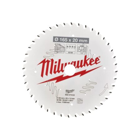 Циркулярен диск за дърво Milwaukee 4932471932, 165x20мм, 40 зъба